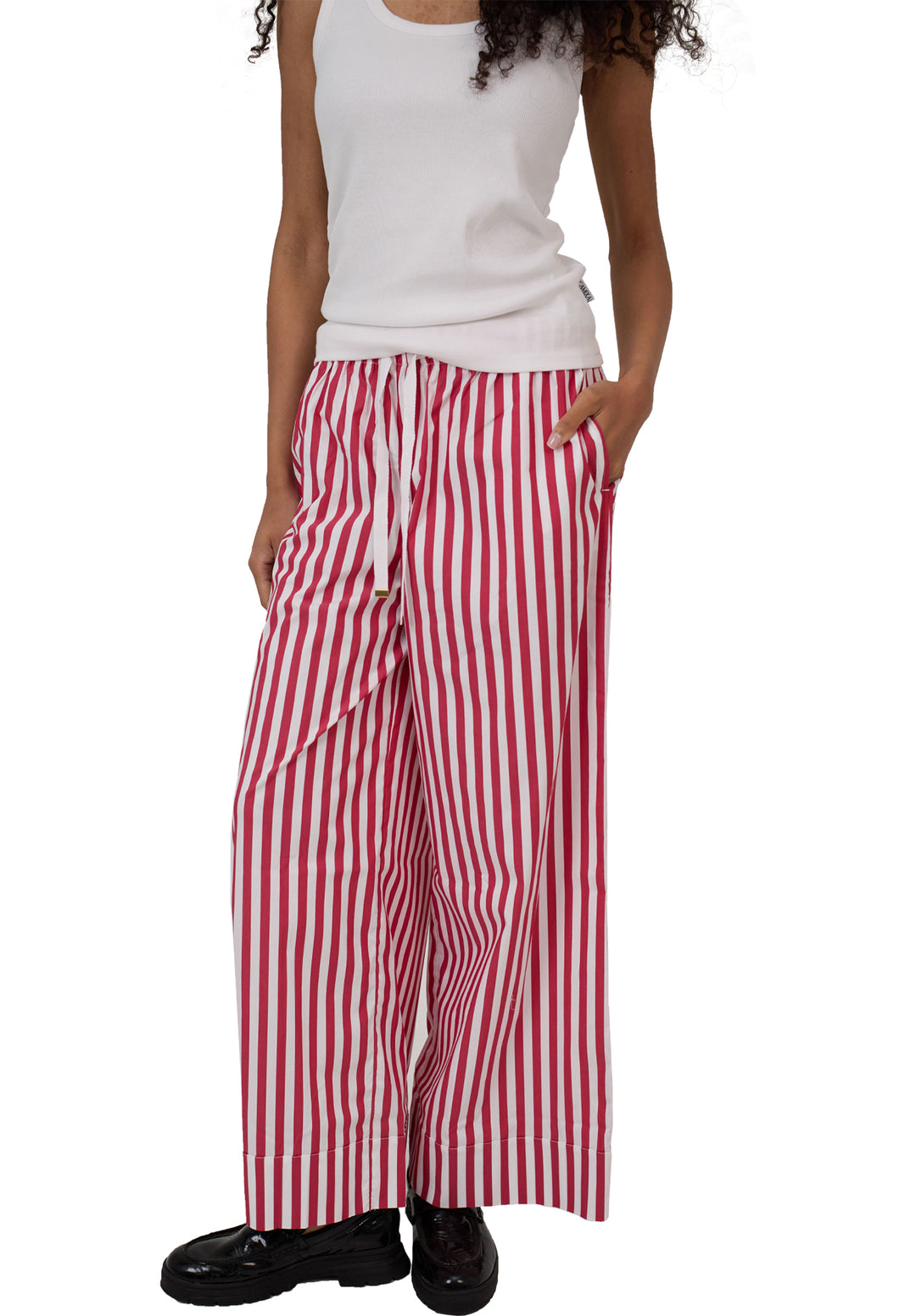 Palazzo Red Stripes Pants