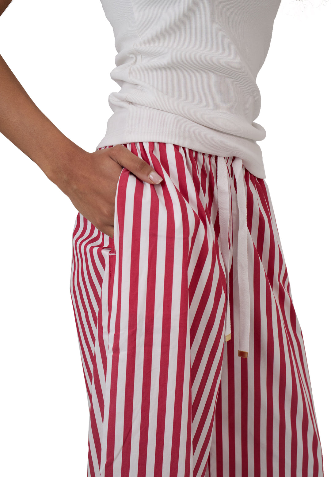 Palazzo Red Stripes Pants