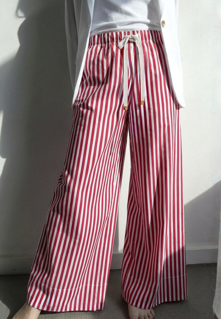 Palazzo Red Stripes Pants