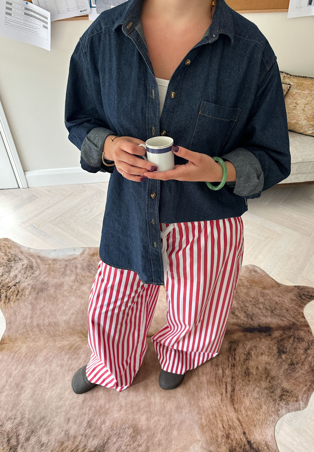 Palazzo Red Stripes Pants