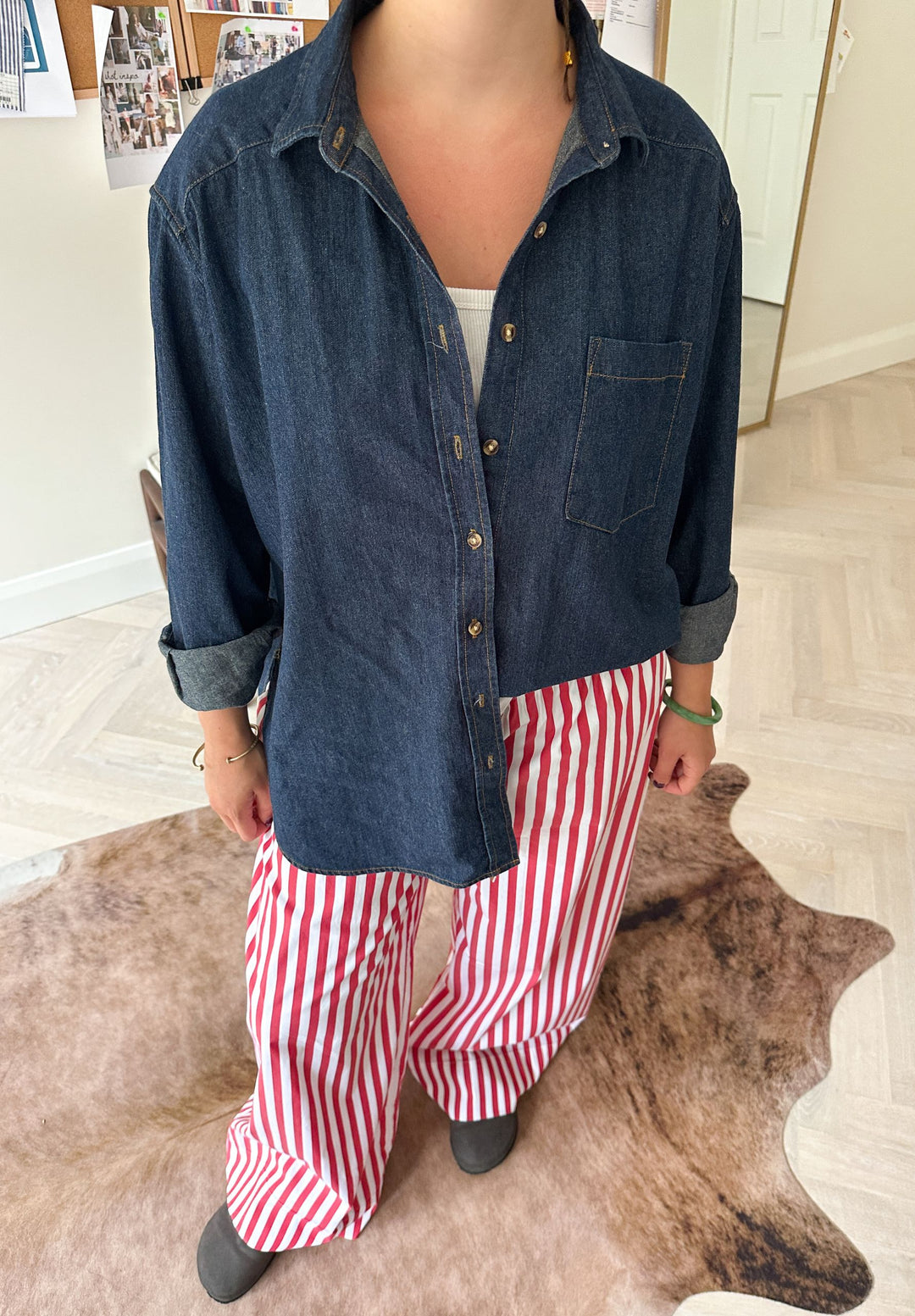 Palazzo Red Stripes Pants