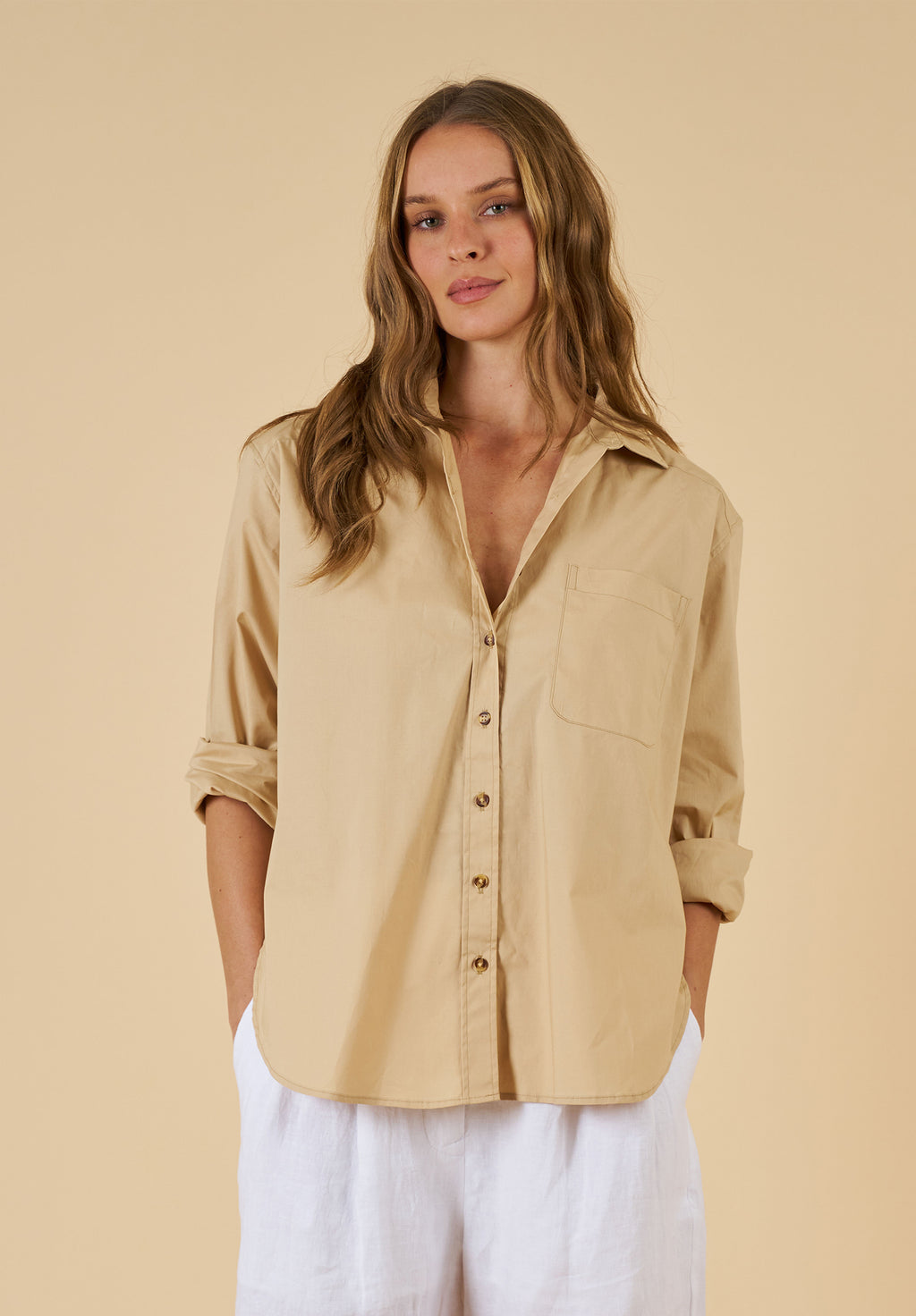 Poppy Caramel Oversized Shirt