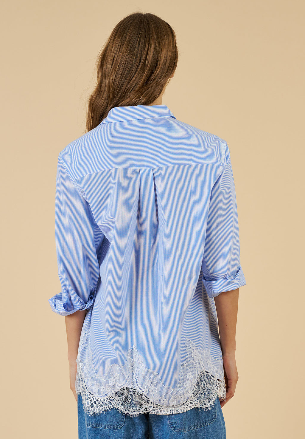 Poppy Lace Striped Shirt