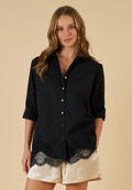 Poppy Lace Black Shirt