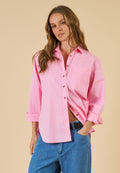 Poppy Pink Oversized Shirt