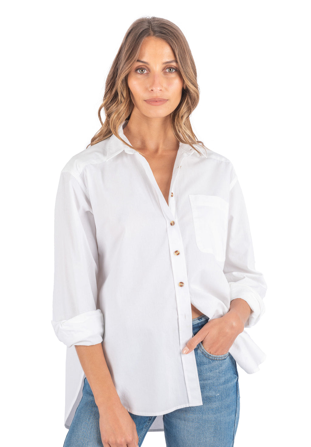 Poppy White Oversized Shirt