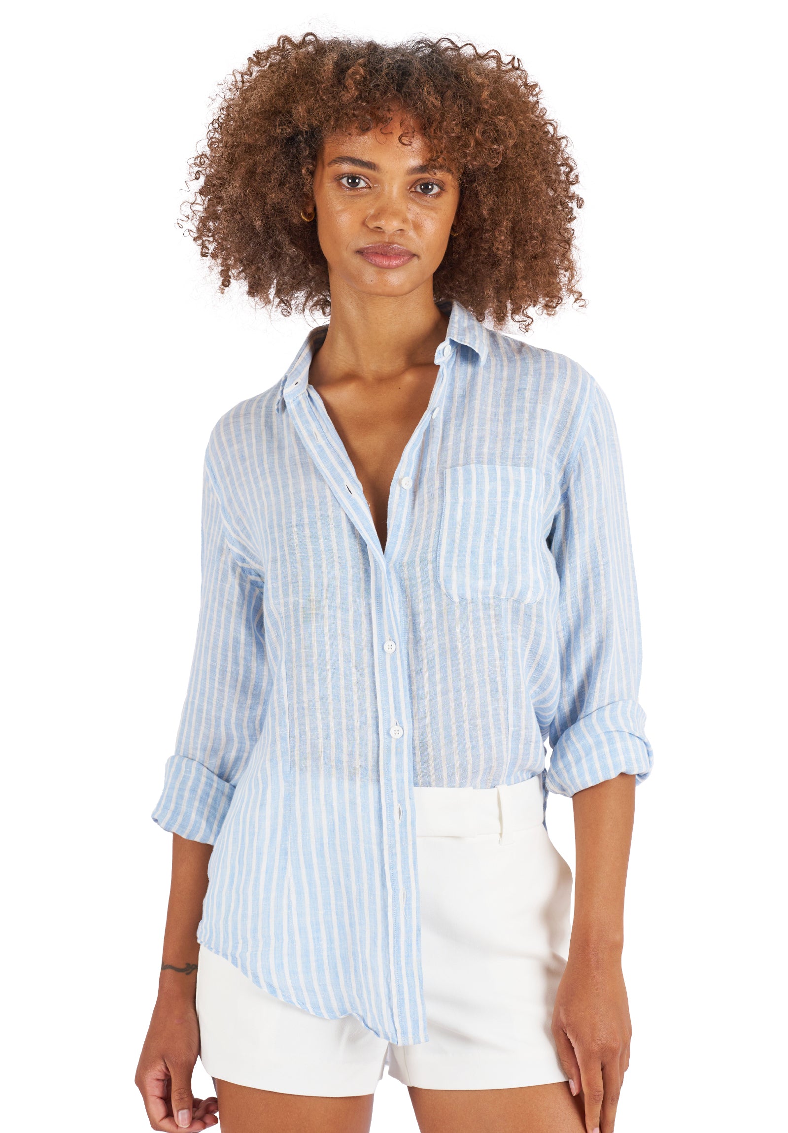 Striped dress shop shirt womens