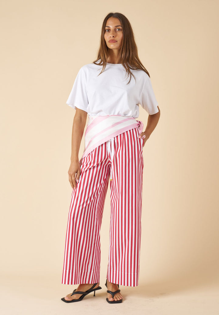 Palazzo Red Stripes Pants