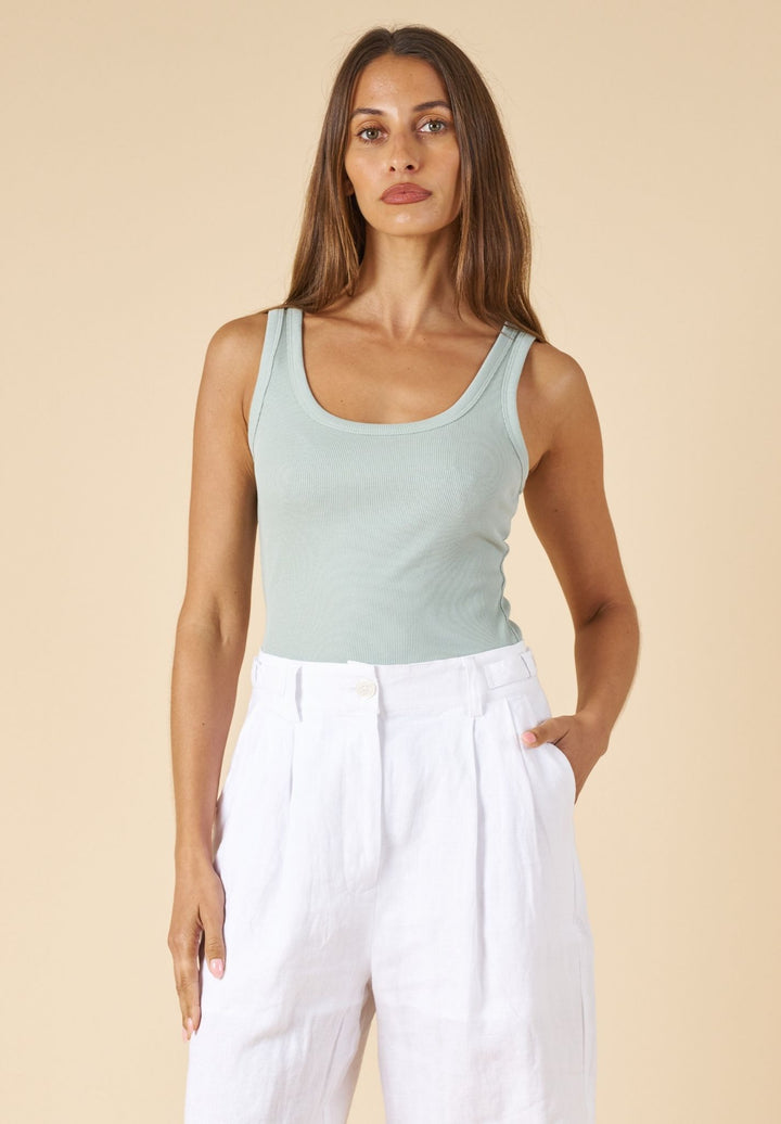 Ribella Tank Sage Cotton Top