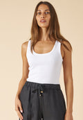 Ribella Tank White Cotton Top