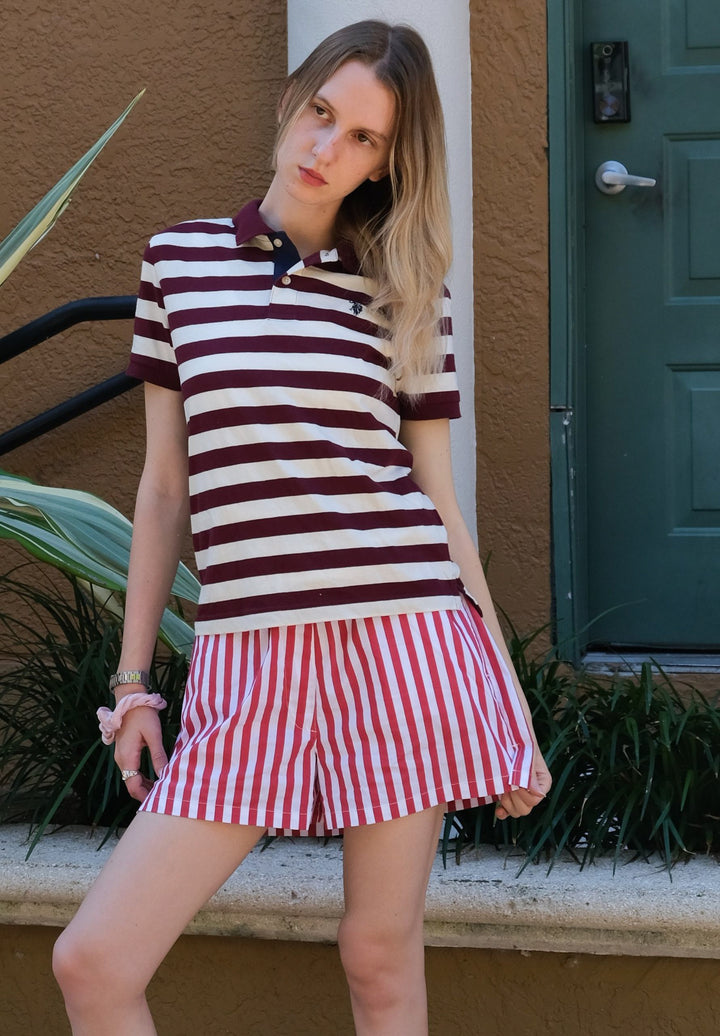 Shoshana Red Stripes Shorts