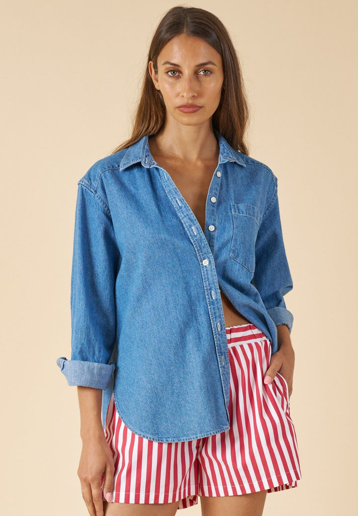Denime Light Denim Linen Shirt