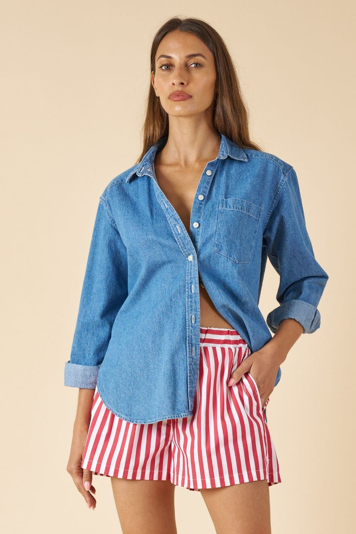 Denime Light Denim Linen Shirt