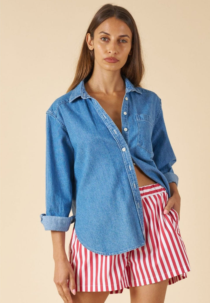 Denime Light Denim Linen Shirt