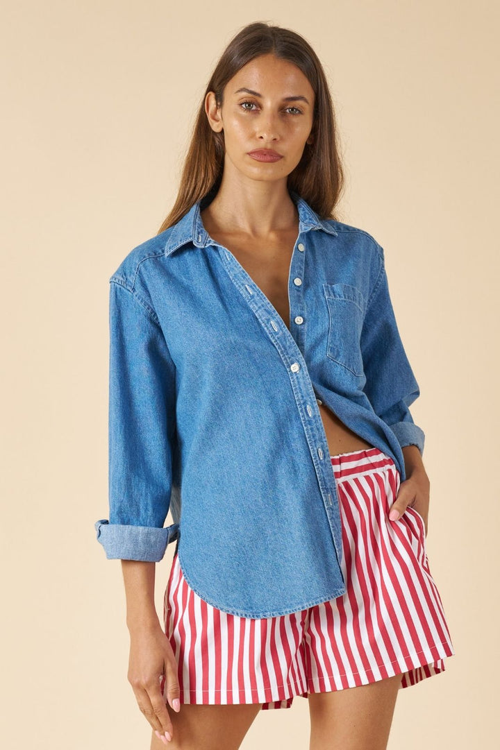 Denime Light Denim Linen Shirt