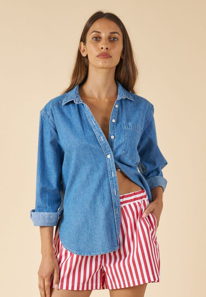 Denime Light Denim Linen Shirt