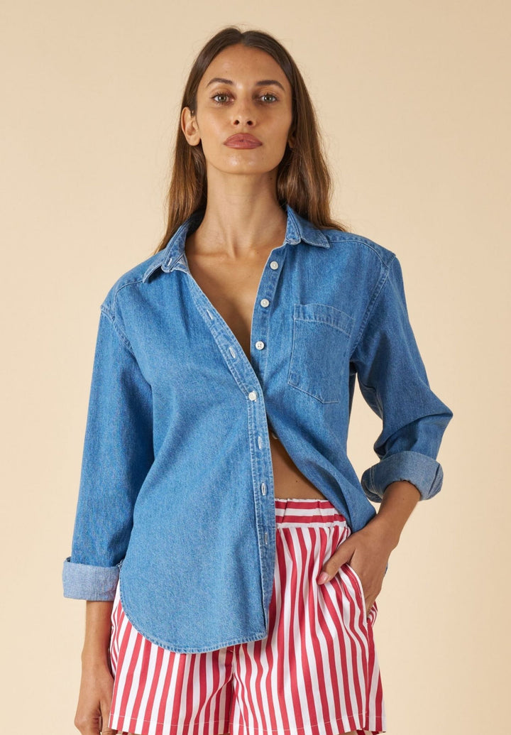 Denime Light Denim Linen Shirt