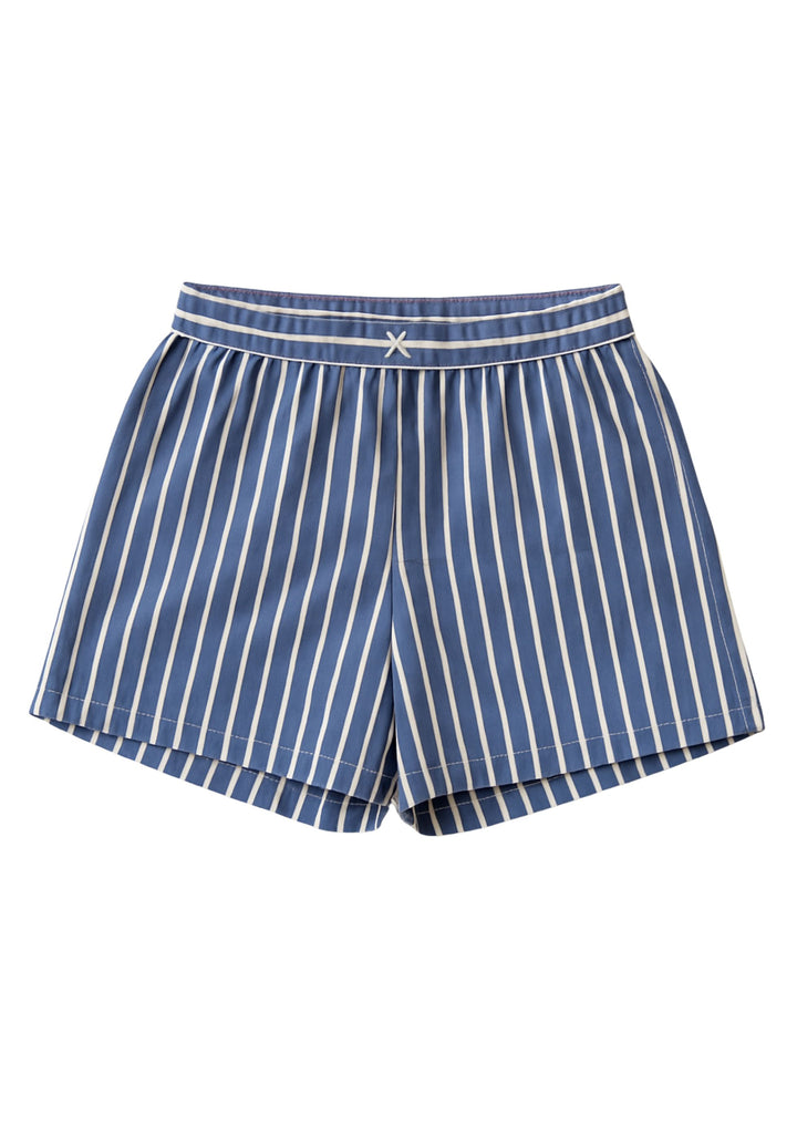 Shoshana Dark Blue Stripes Shorts