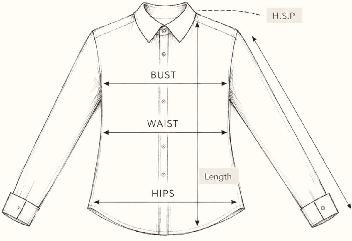 How to measure - Ribella Tank Top Size Chart