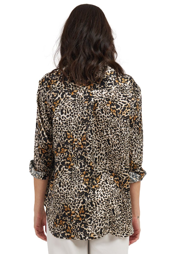 Soie Leopard Oversized 100% Silk Shirt