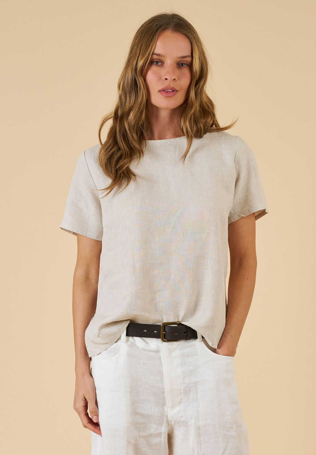 Teena-Linen Natural T-Shirt
