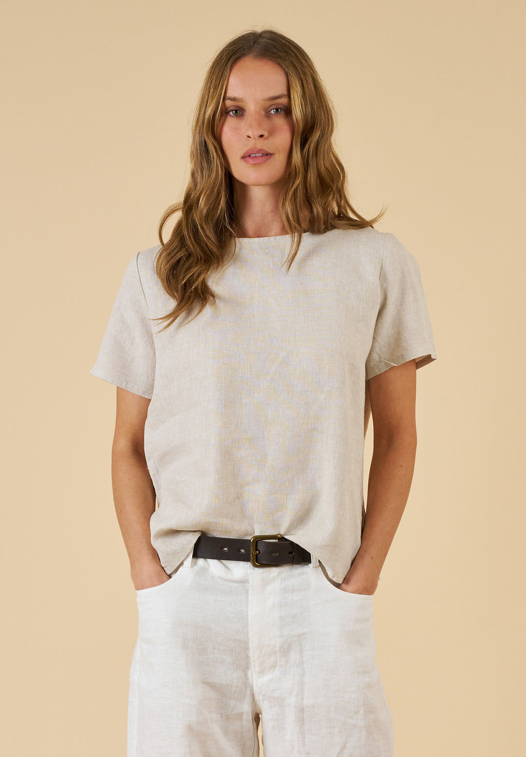 Teena-Linen Natural T-Shirt