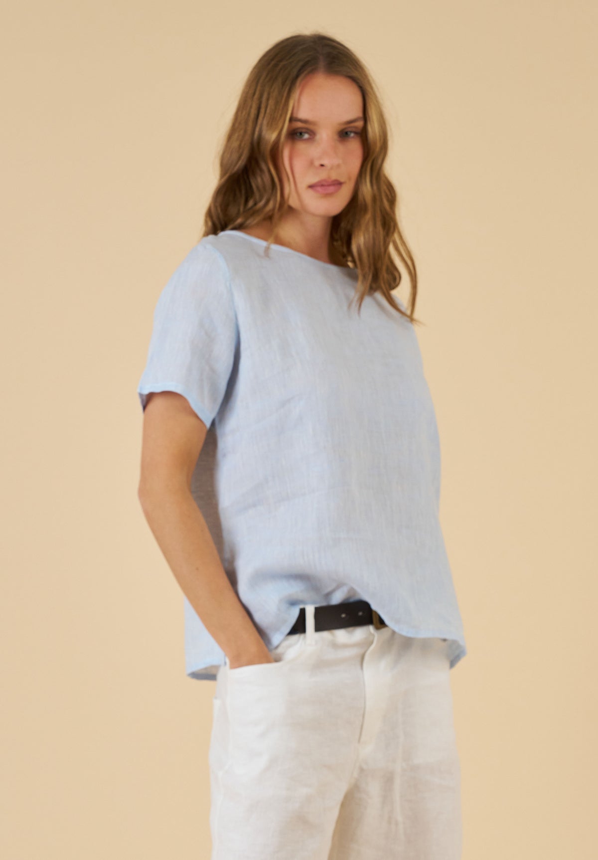 Teena-Linen Sky T-Shirt