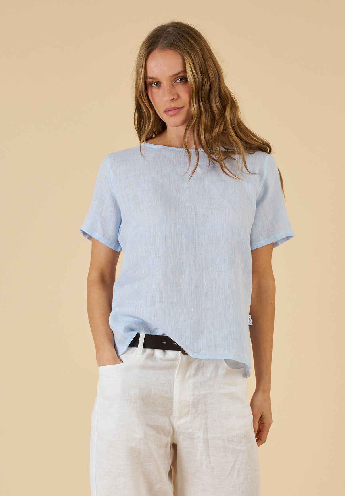 Teena-Linen Sky T-Shirt
