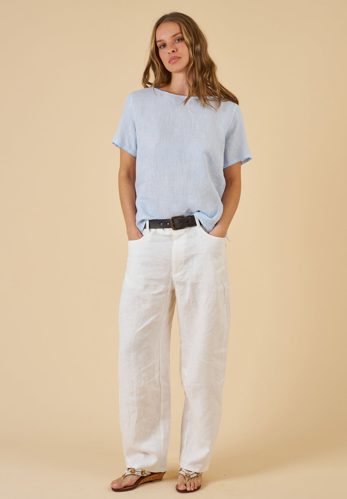Teena-Linen Sky T-Shirt