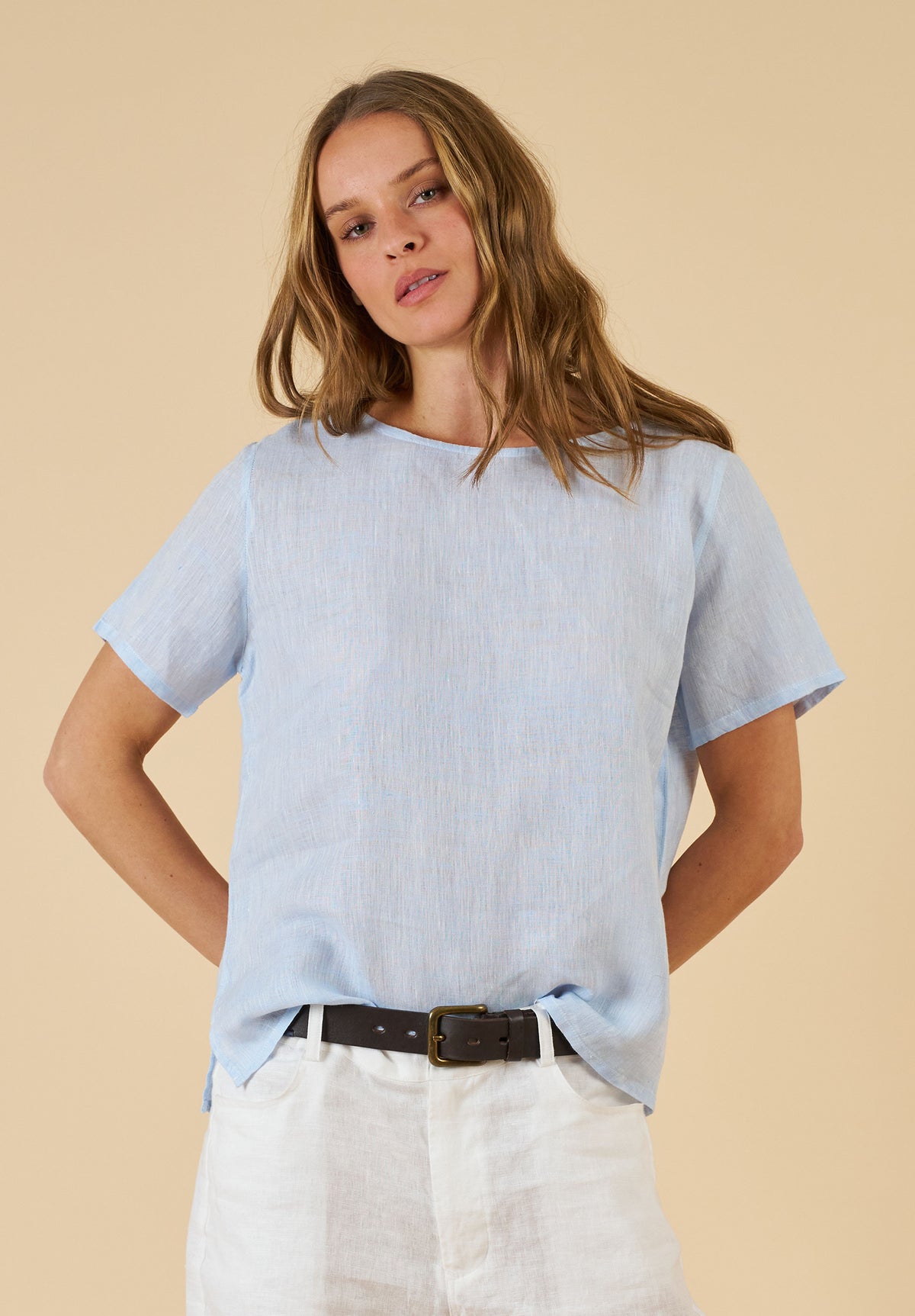 Teena-Linen Sky T-Shirt
