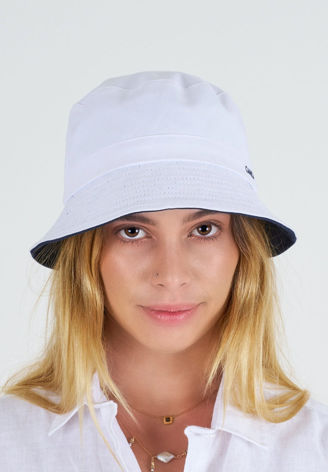 GIFT - Beckie Bucket Hat in Pure French Linen - reversible two colours