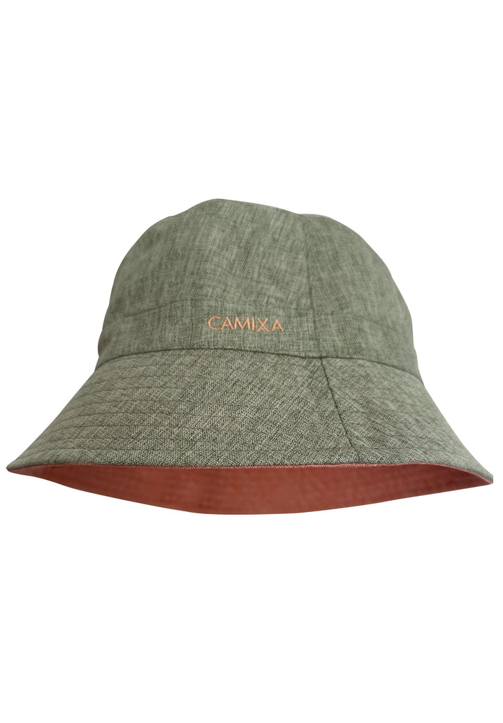 GIFT - Beckie Bucket Hat in Pure French Linen - reversible two colours