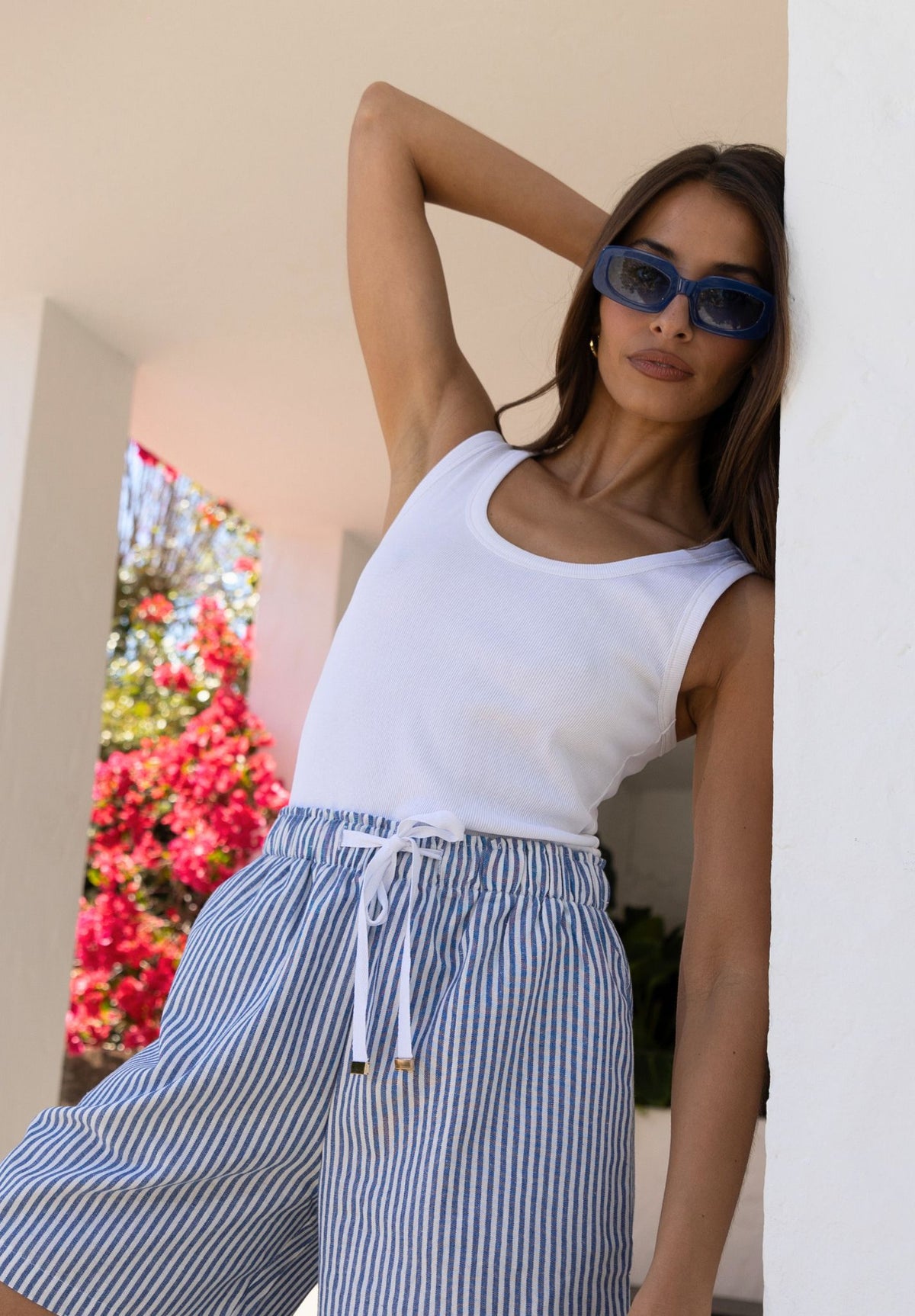 Ribella Tank White Cotton Top