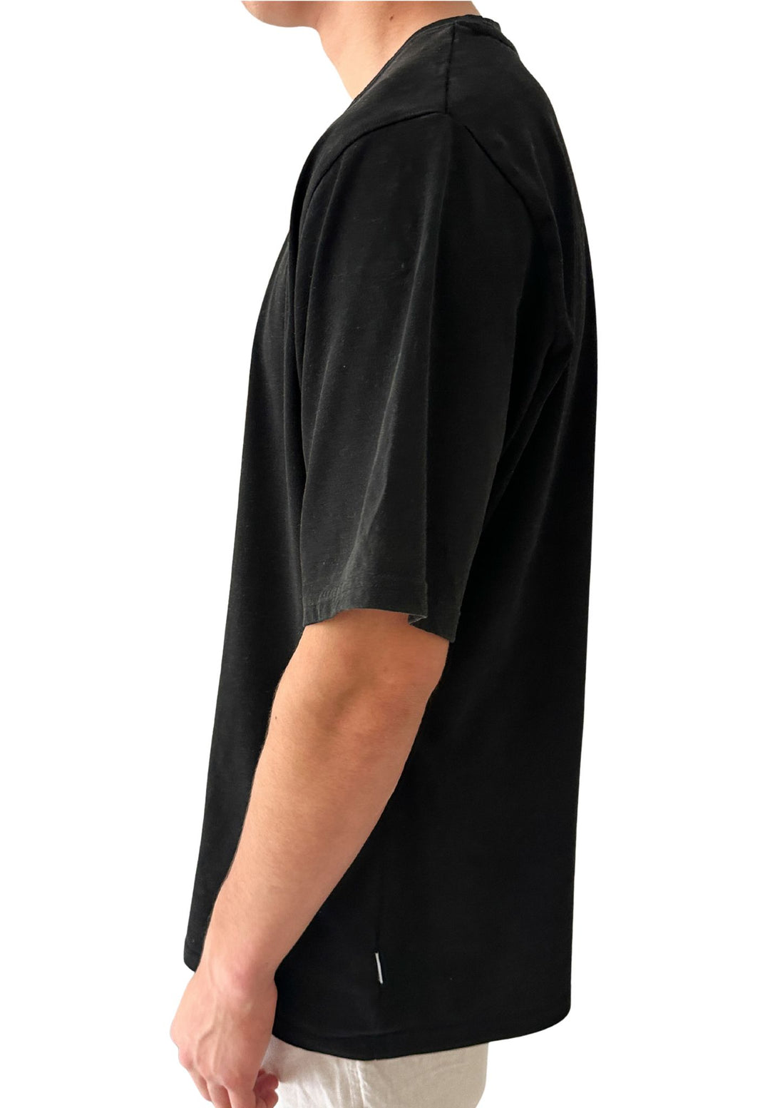 ATeesha Black Boxy  Cotton T-Shirt
