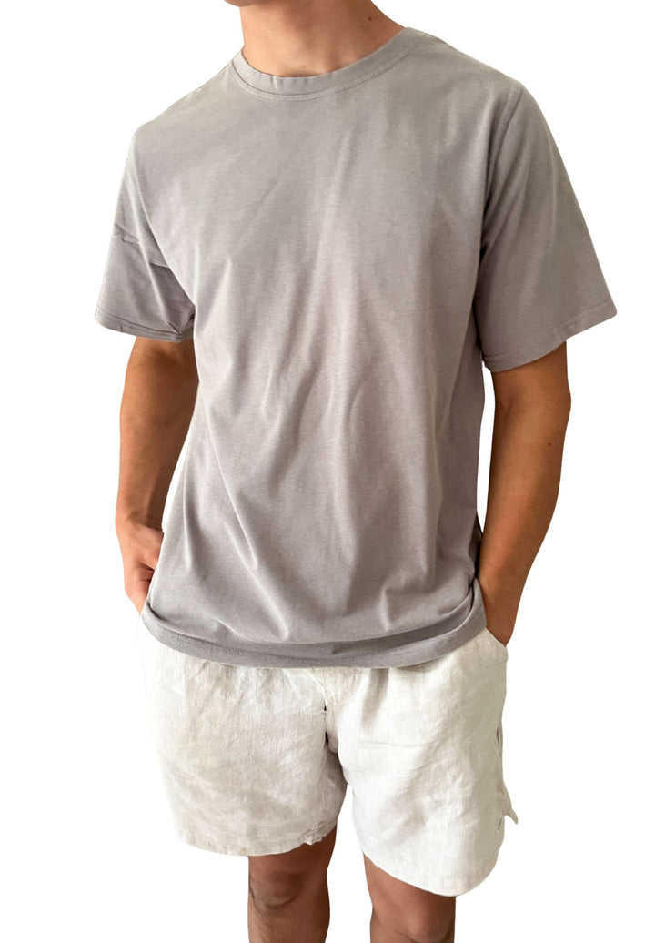 ATeesha Grey Boxy Cotton T-Shirt