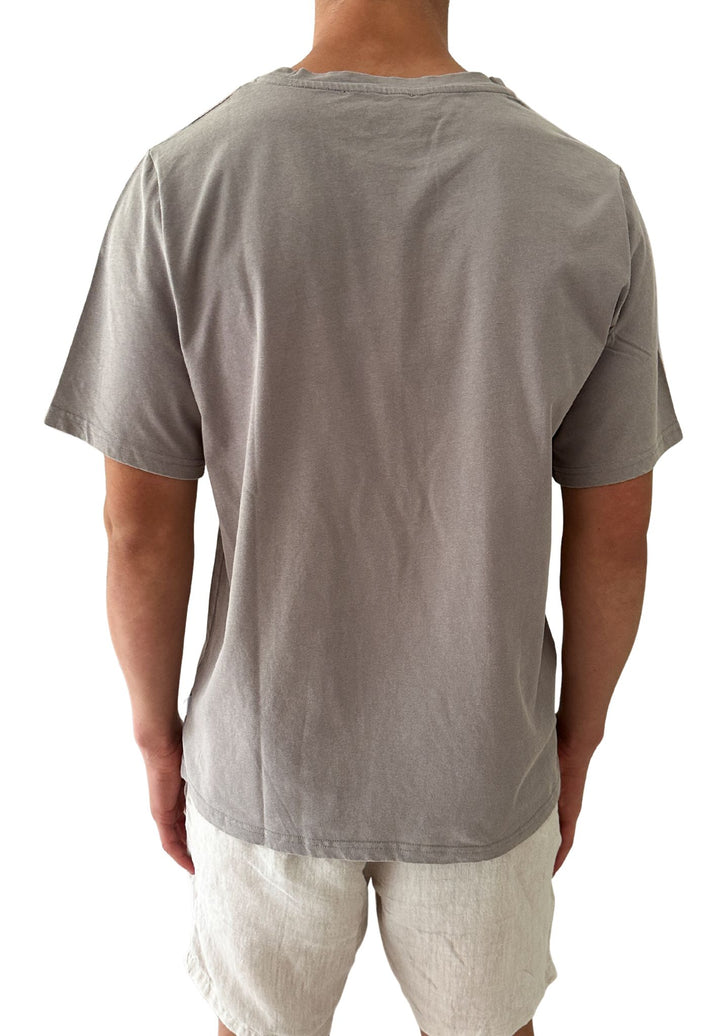 ATeesha Grey Boxy Cotton T-Shirt