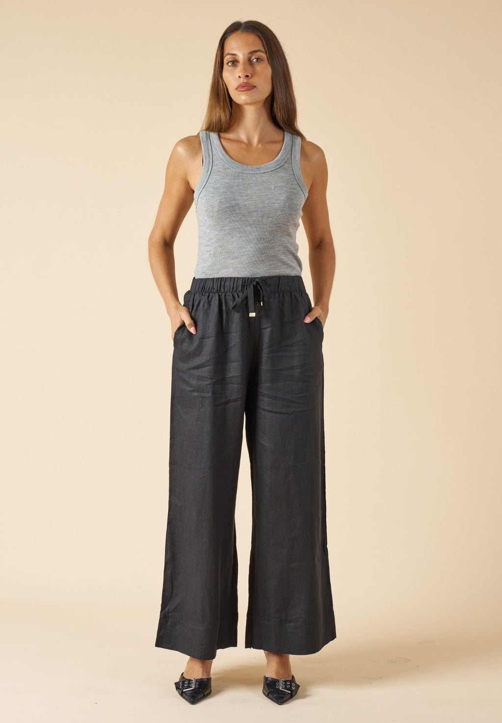 Tegan Grey Merino Tank