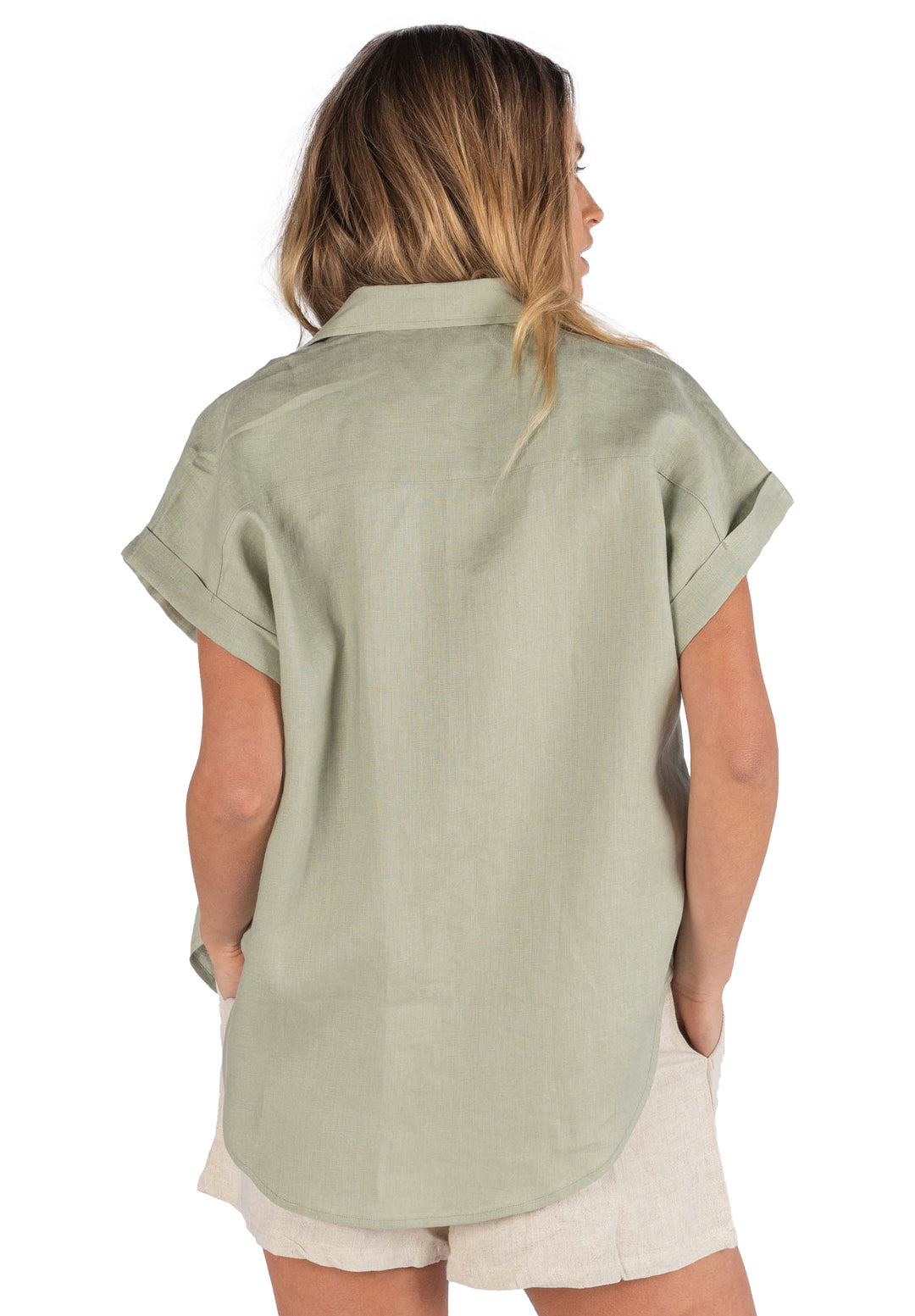 Capri White Short Sleeve Linen Shirt – CAMIXA