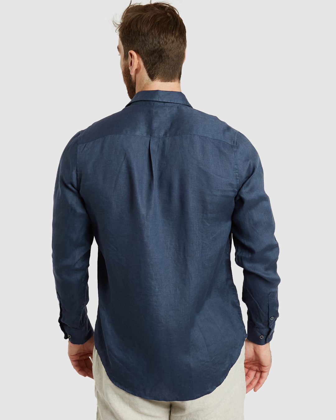 Tulum Navy Linen Shirt Long sleeve - Casual Fit