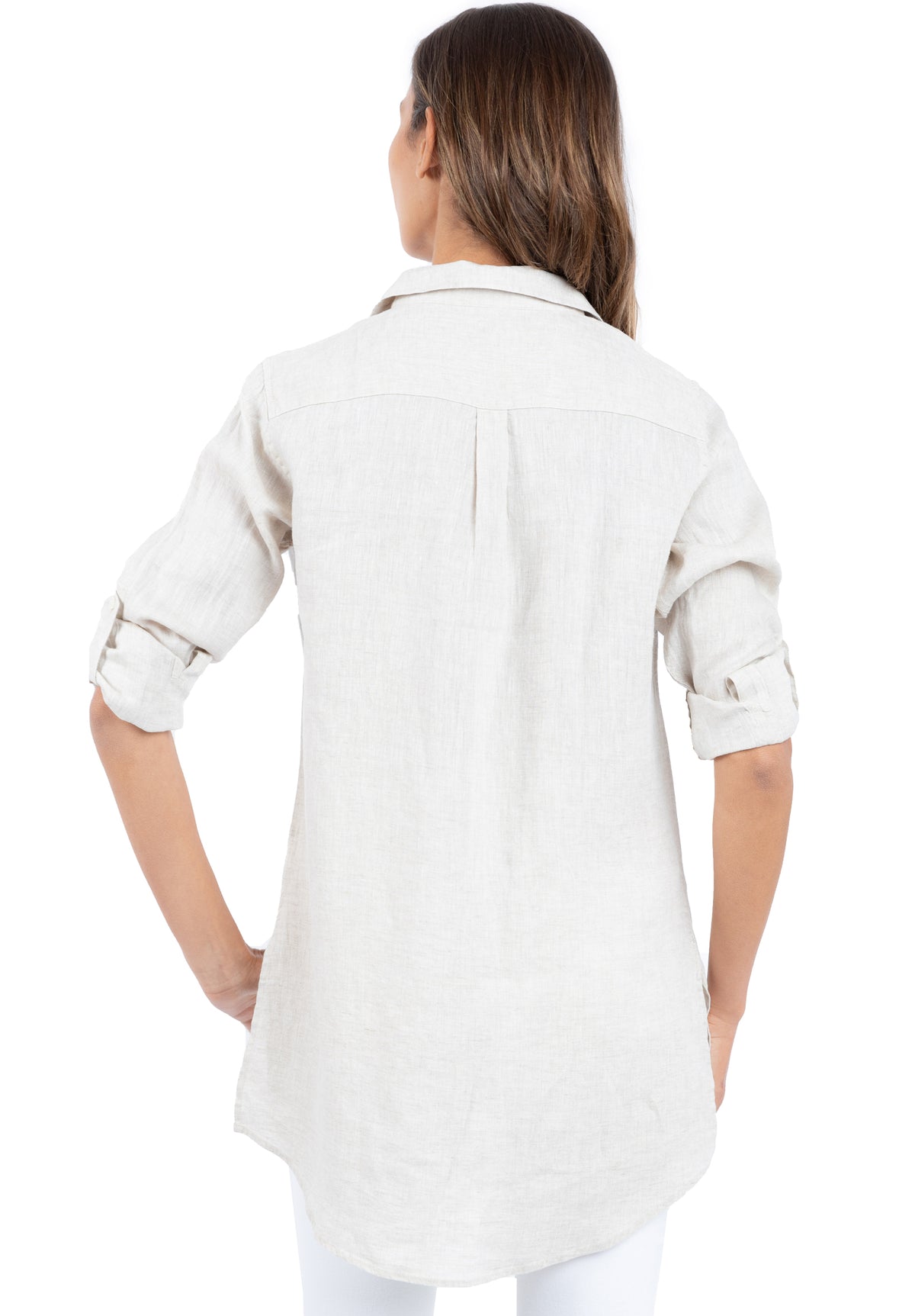 Gaia Sand, Casual Linen Tunic Long shirt