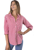 Gigi, Red Gingham Cotton Shirt