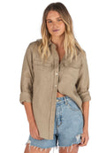 Lete Khaki, Relaxed Linen Shirt with Pockets