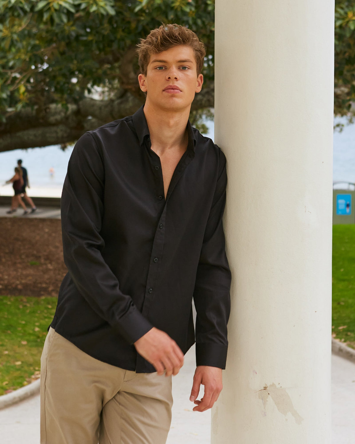 London-Slim Formal Black Non Iron Cotton Shirt