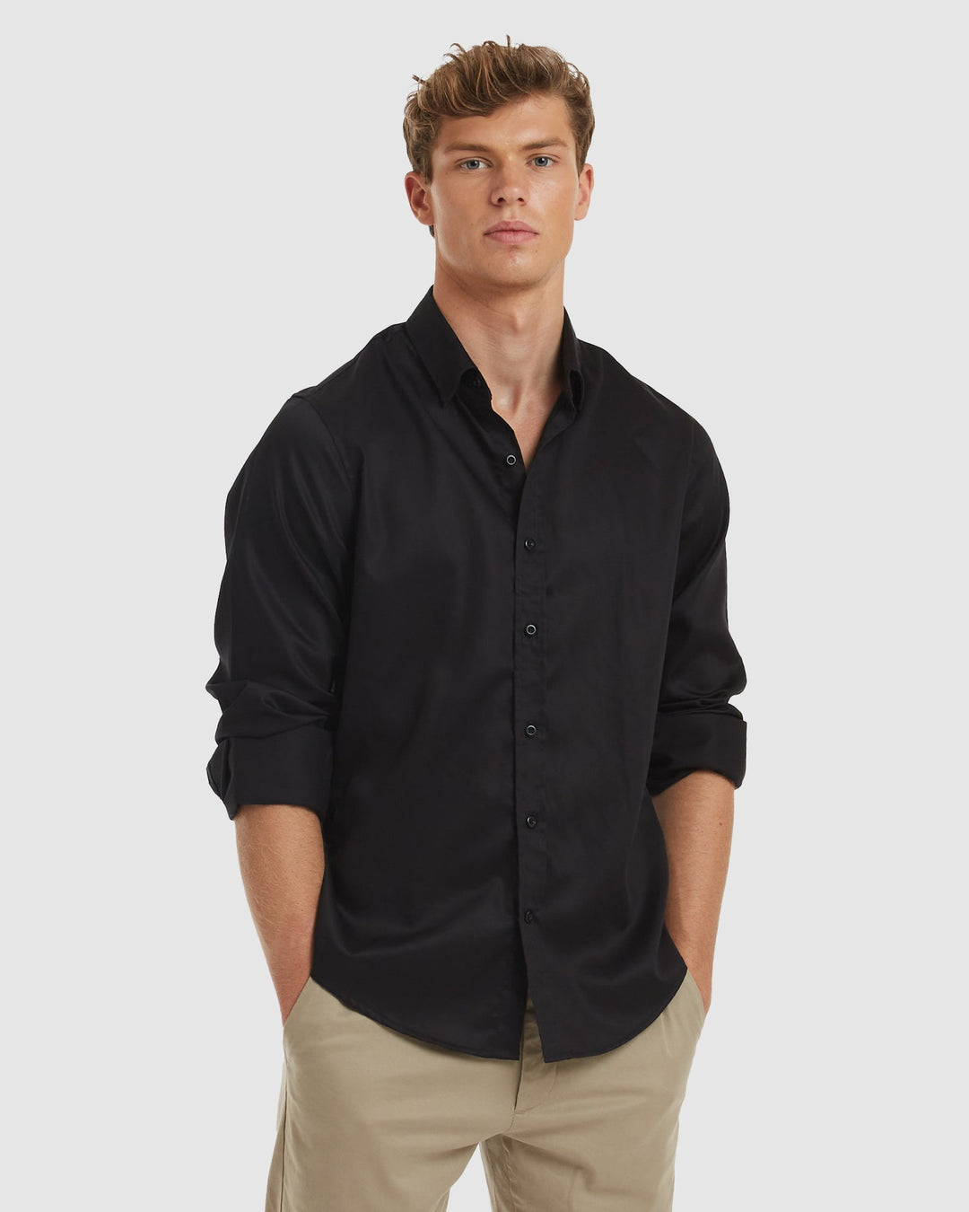 London Formal Black Shirt  - Non Iron Slim Fit