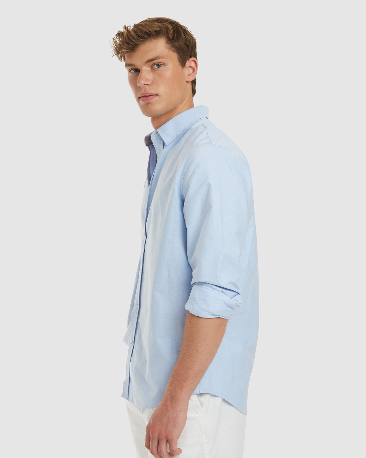 Oxford-Casual Blue Cotton Shirt