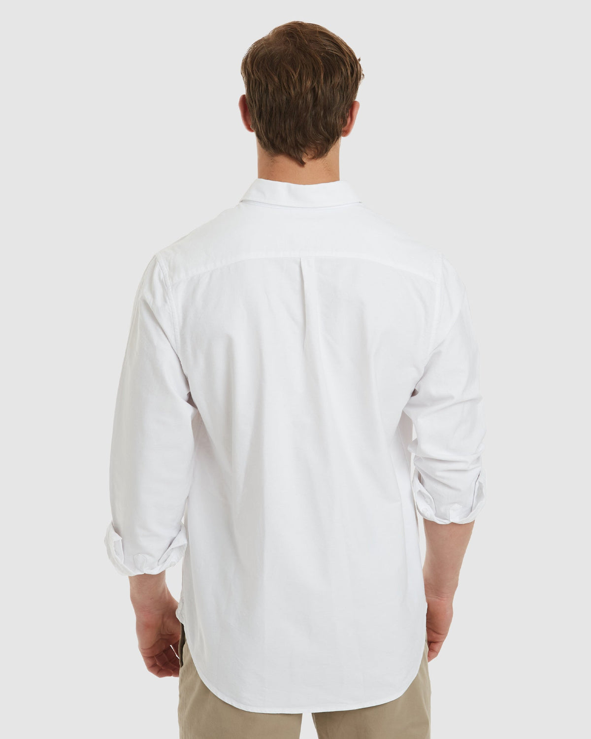 Oxford-Casual White Cotton Shirt