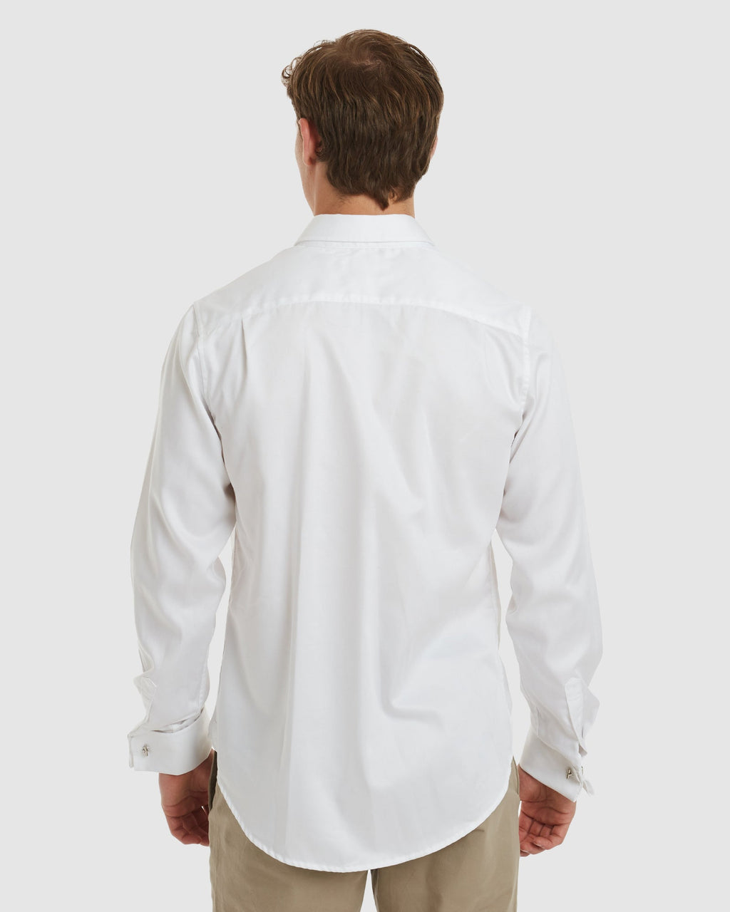 Paris-Slim Formal White Non Iron Cotton Shirt with French Cuffs