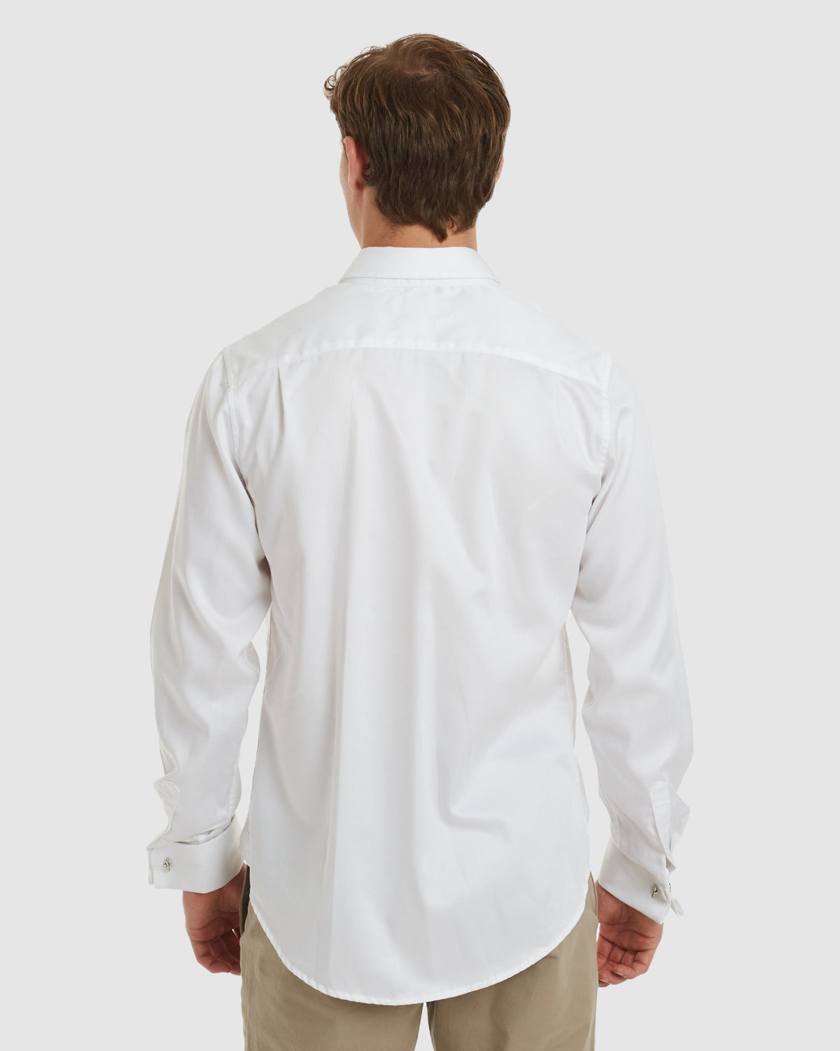 Paris-Slim Formal White Non Iron Cotton Shirt with French Cuffs