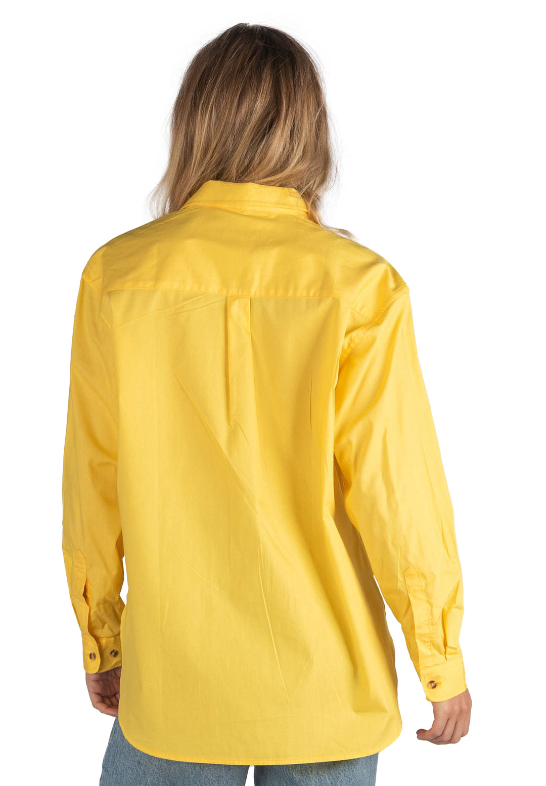 Poppy Yellow Oversize Cotton Shirt
