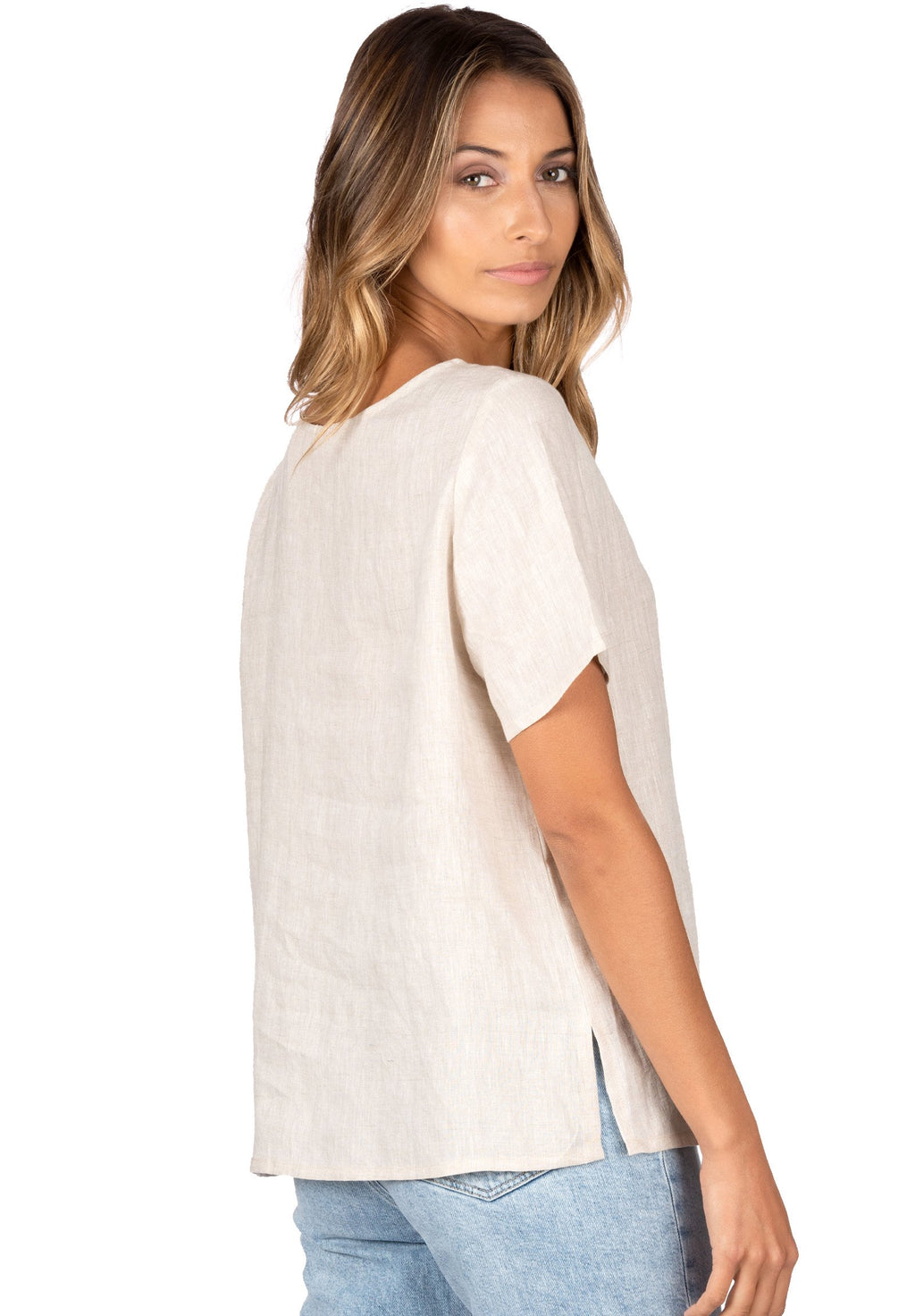 Teena Natural, Linen T-Shirt